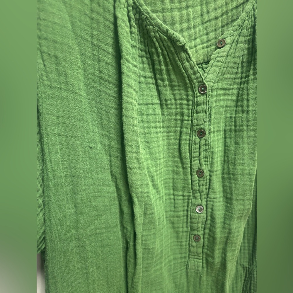 Velvet by Graham & Spencer Green Shift Dress Size Large - Picture 2 of 5